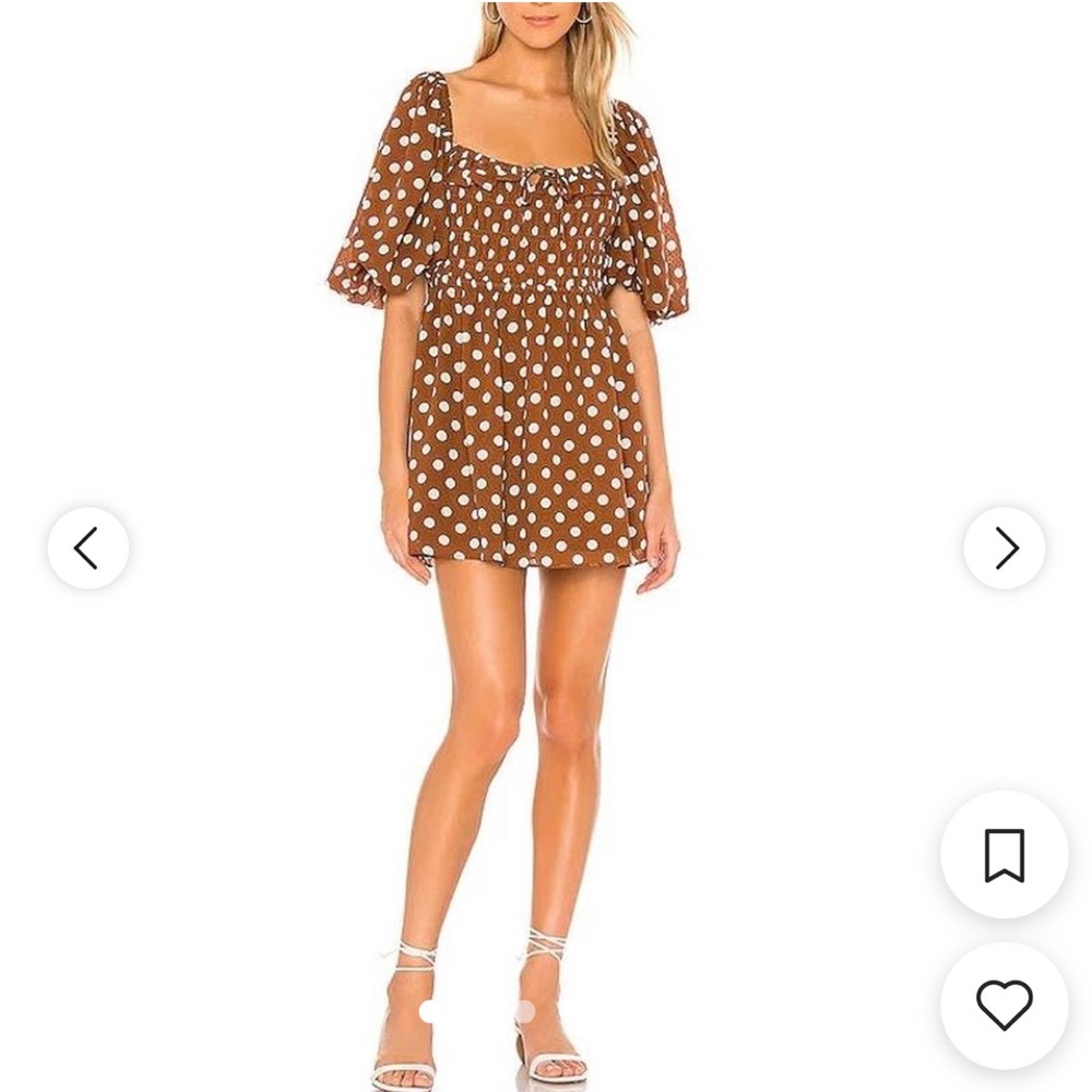 Polka Dot Puff Sleeve Dress